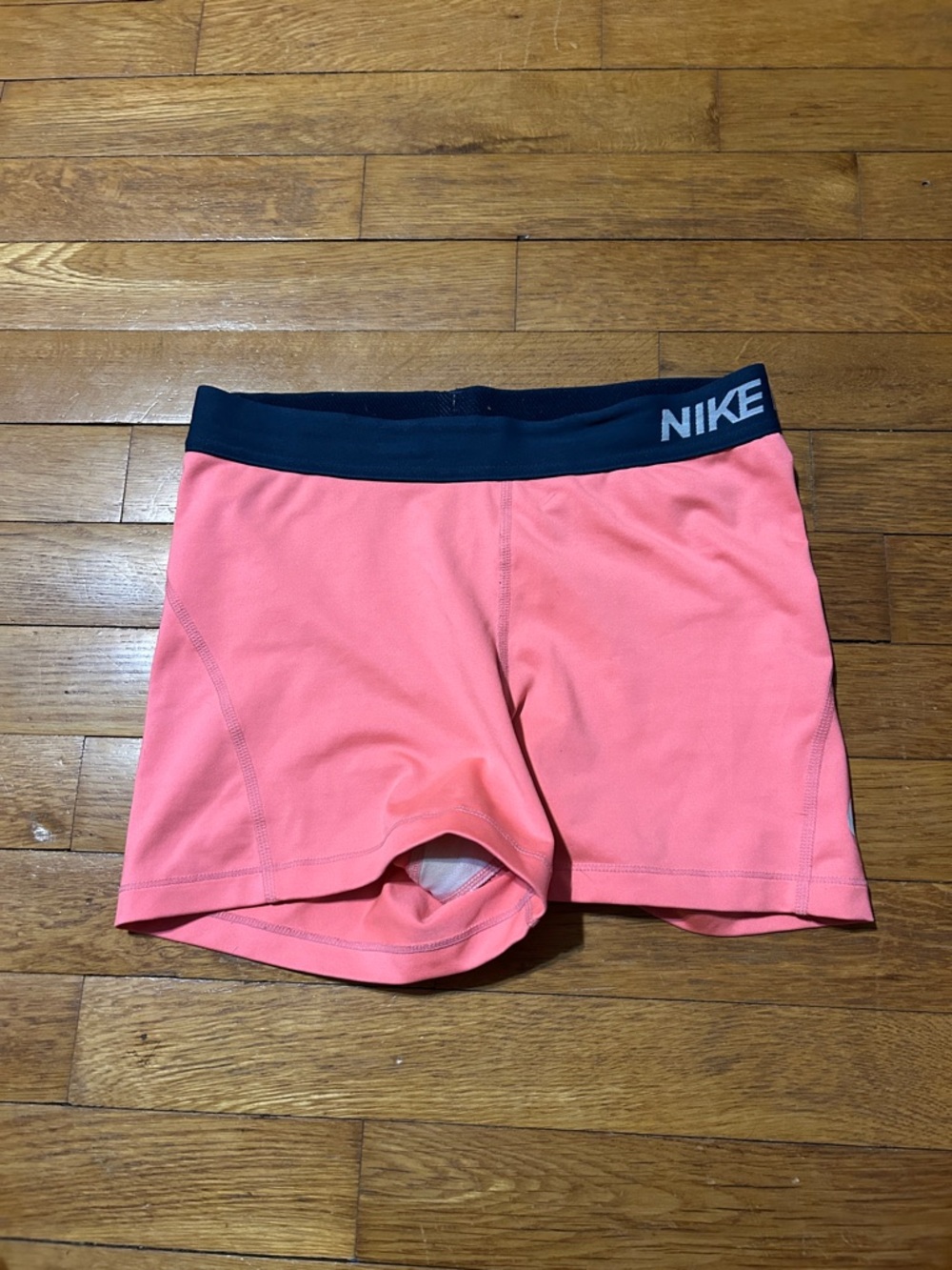 Nike Women's Coral Performance Shorts with Black Waistband
